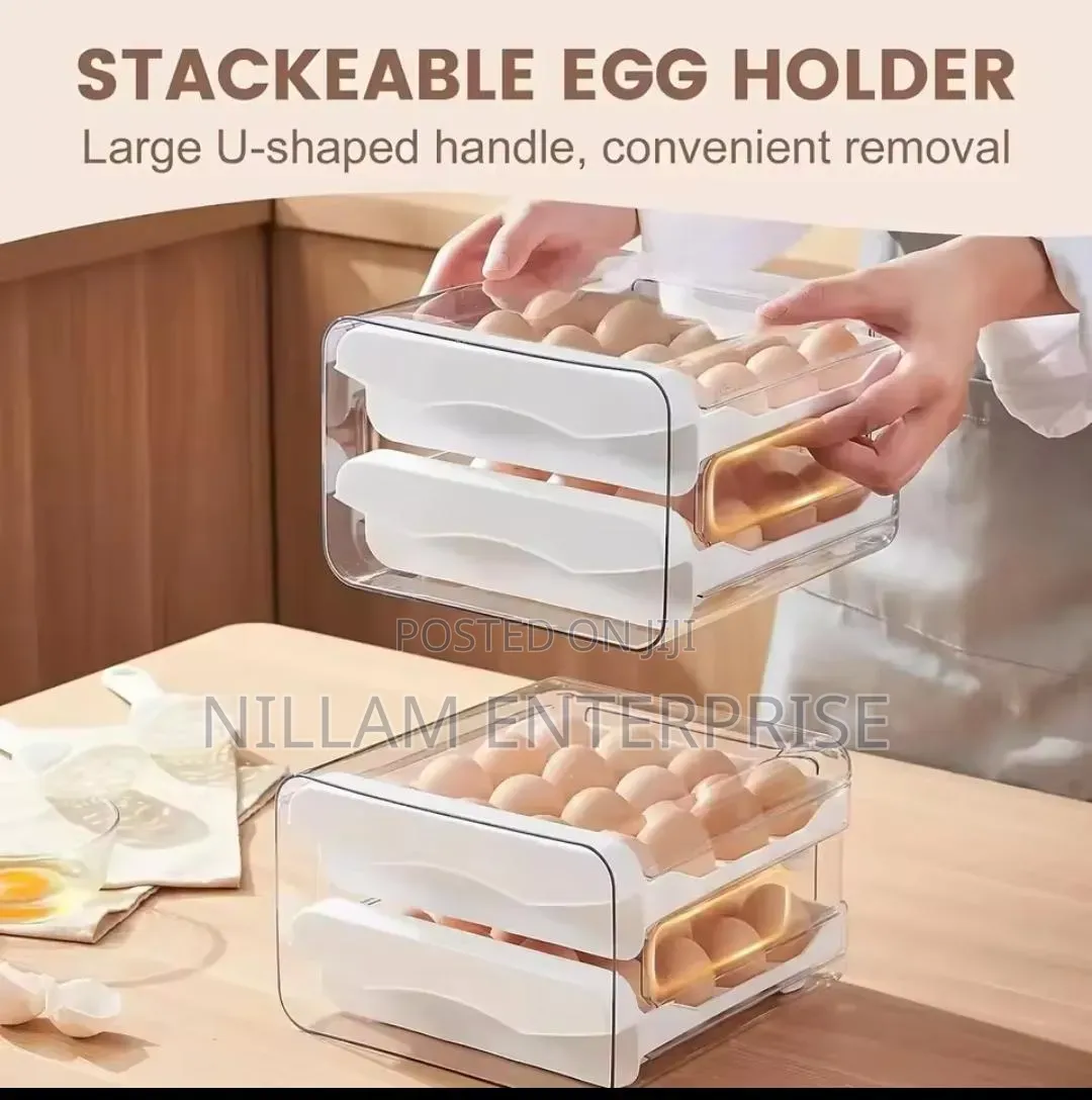 Double Layer Egg Holder/Storage Container. 32eggs