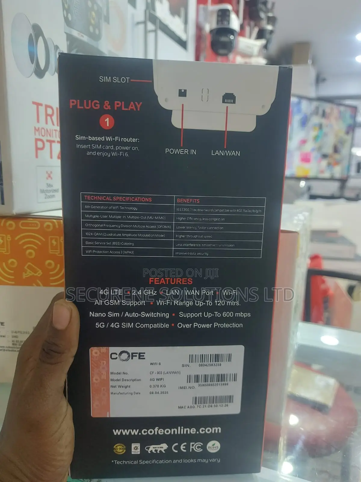 Cofe Wireless 4g Sim Router 3 Antennae