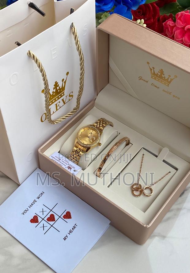 Quality Boxed Customizable 3 Pcs Watch Olevs For Her Gift Sets - thumbnail 2