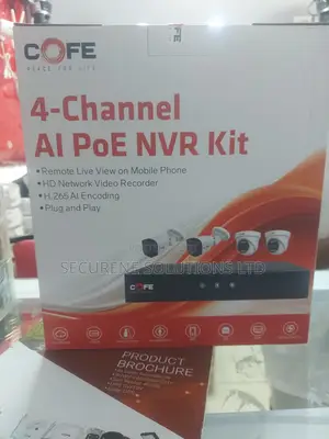 Cofe 4-Channel Ai Poe NVR Kit Ip Security Camera System.