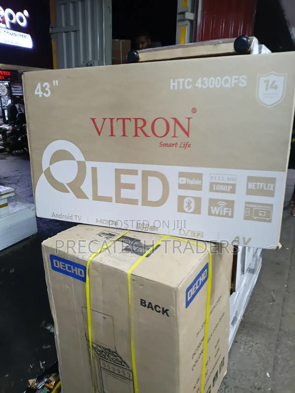 Vitron 43" Qled Smart Tv – Android, Bluetooth Wifi