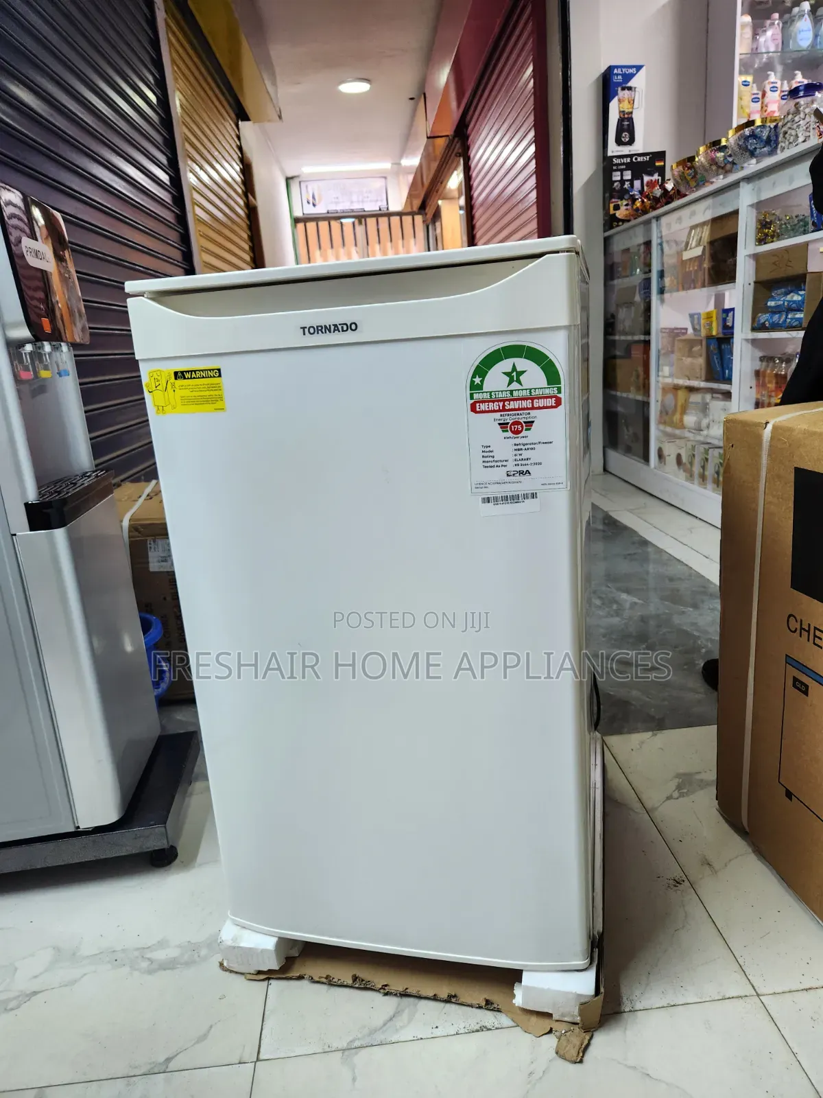 Brand New Tornado Single Door Fridge