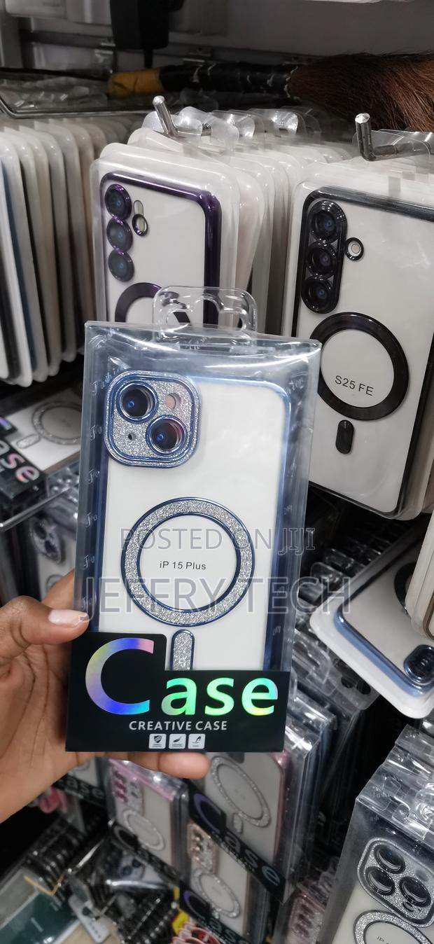 iPhone 15 Plussparkling Metallic Blue Border Case - main view