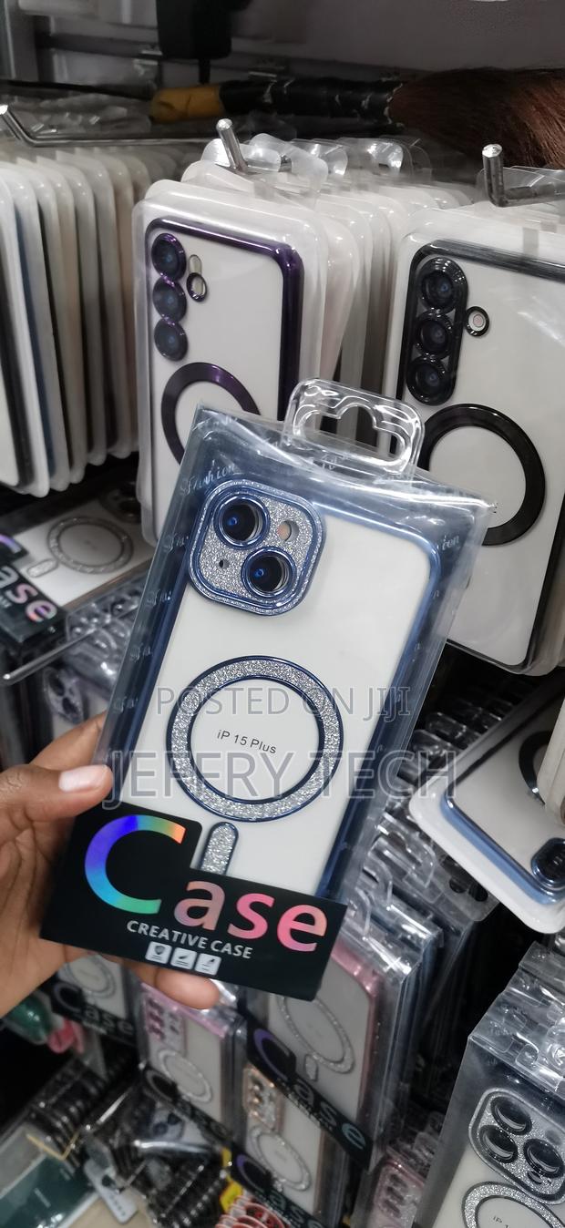 iPhone 15 Plussparkling Metallic Blue Border Case - thumbnail 2