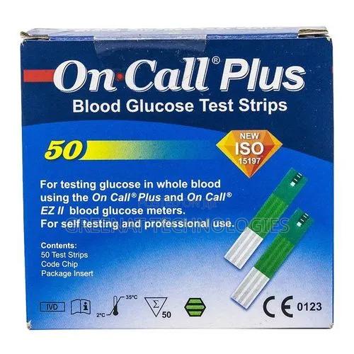 On Call Plus Blood Glucose Test Strips - 50 Strips