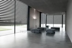 Elegant Wide Horizontal Blinds for Chic Living Rooms