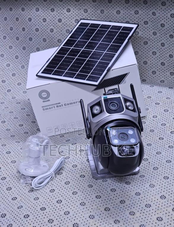 2 Lenses Dual Lens Screen 4g Simcard Solar Camera Pan-Tilt Camera - main view