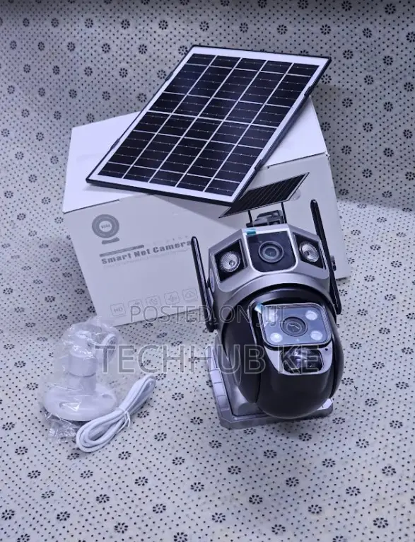 2 Lenses Dual Lens Screen 4g Simcard Solar Camera Pan-Tilt Camera
