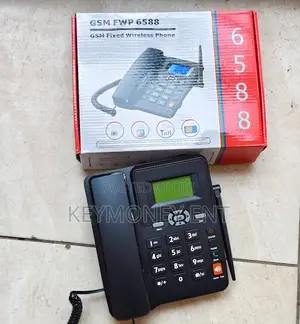Wireless Landline Phone 6588 With Lcd Display Antenna Fixed Gsm