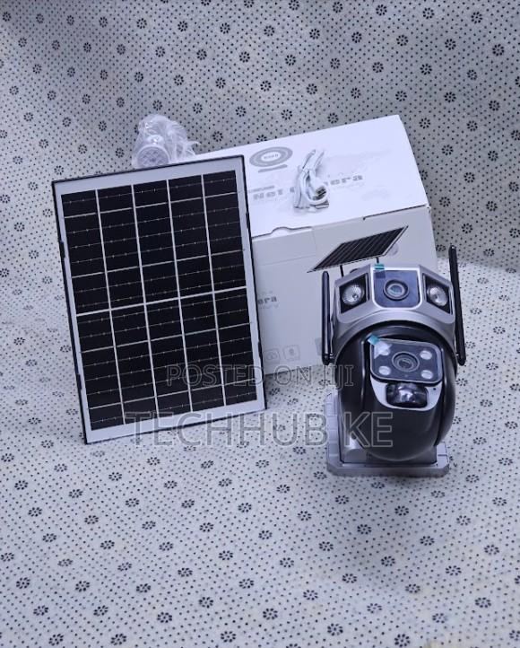 Dual Lens Two Screens 4g PTZ 360 CCTV Camera With Solar Night Vision