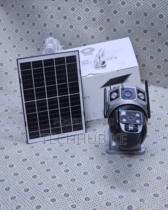 Dual Lens Two Screens 4g PTZ 360 CCTV Camera With Solar Night Vision
