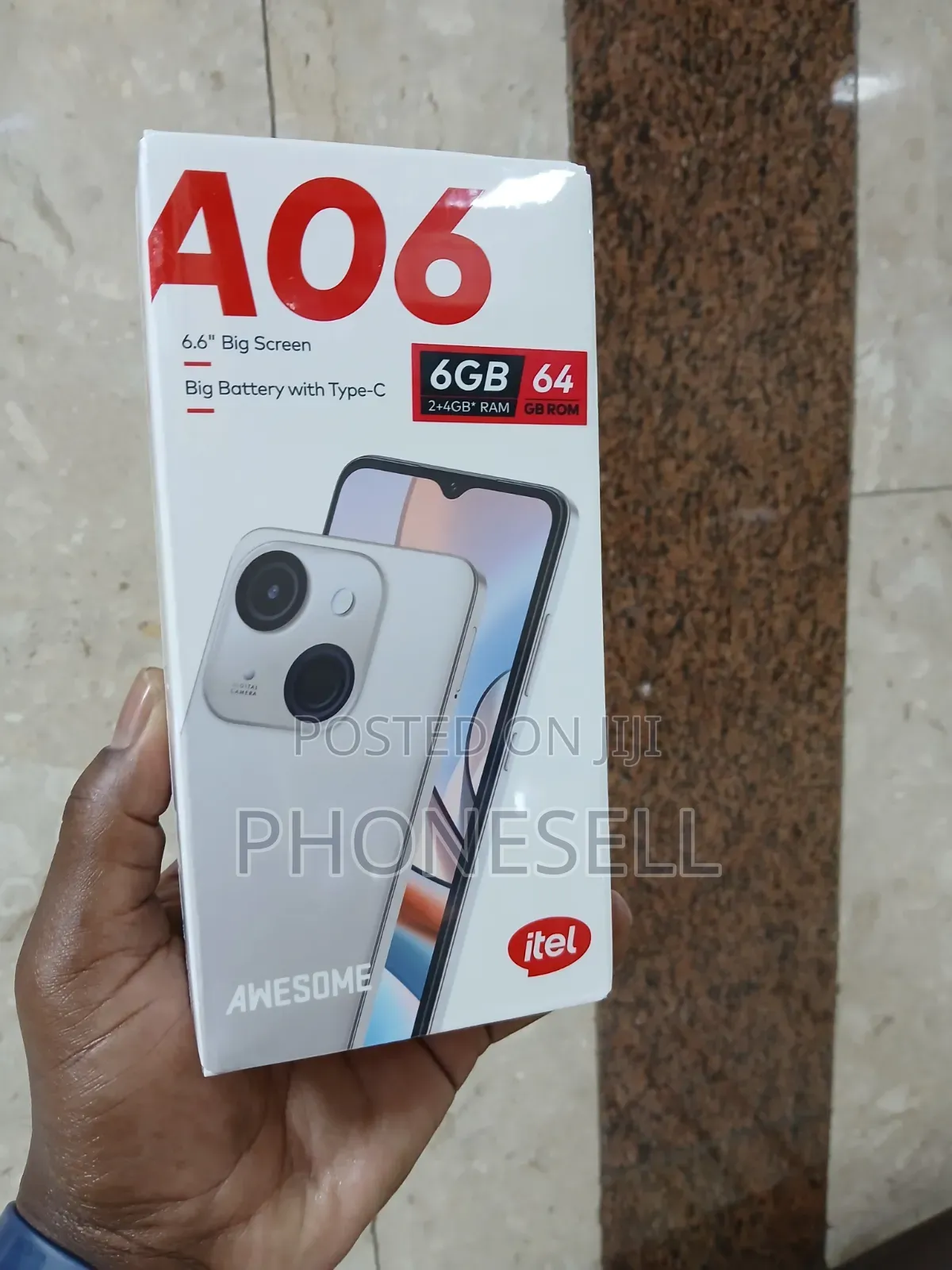 New Itel A06 64 GB Black