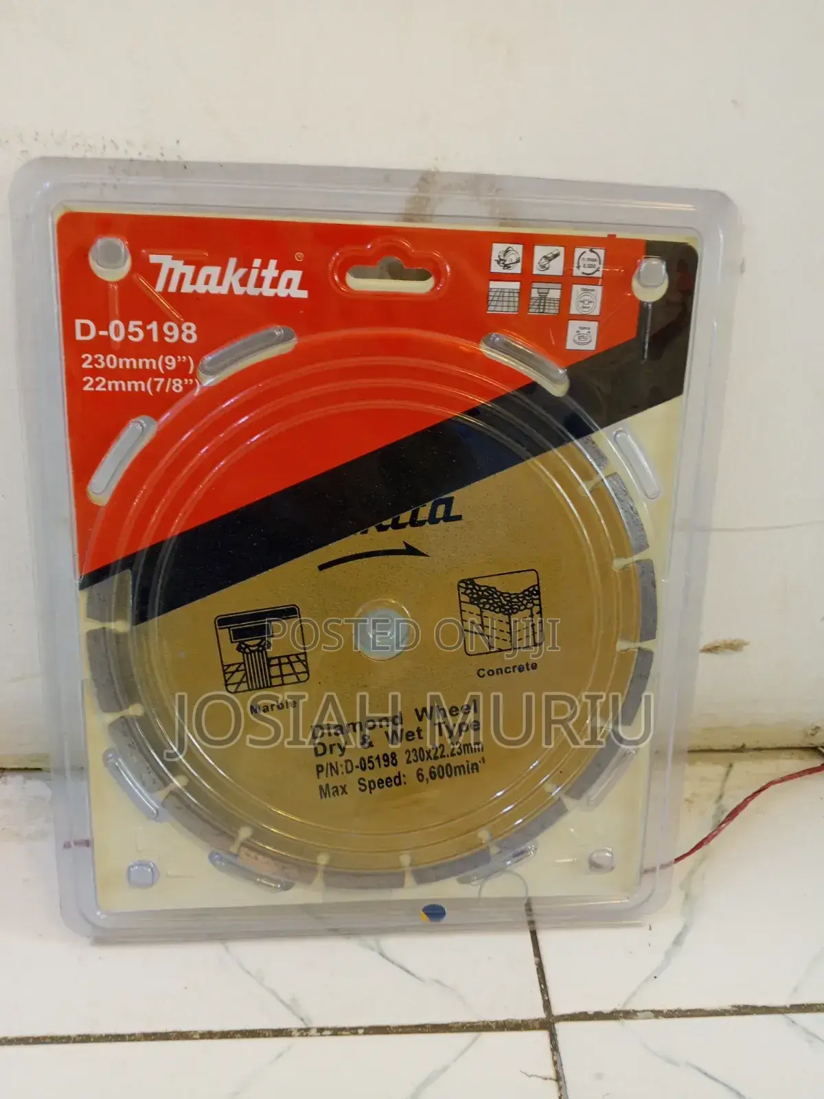 Makita 230mm Diamond Wheel Dry and Wet