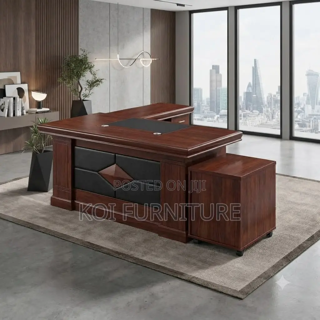 Office Desk; Execellent 1.4m Mahogany Executive Desk