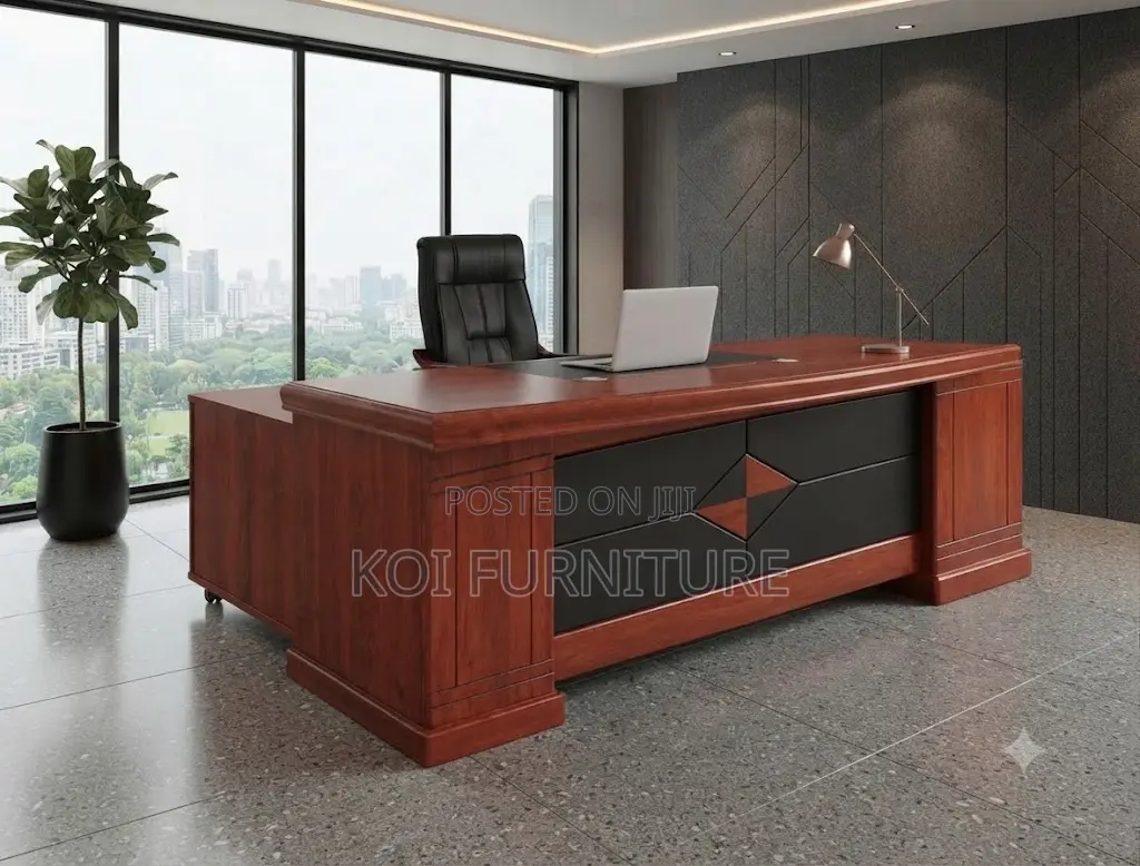 Office Desk; Execellent 1.4m Mahogany Executive Desk