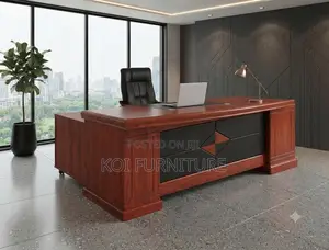 Office Desk; Execellent 1.4m Mahogany Executive Desk
