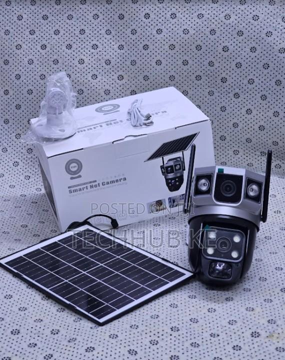 PTZ Solar Sim Card Solar Camera V380 Pro Dual Lens Wireless Camera
