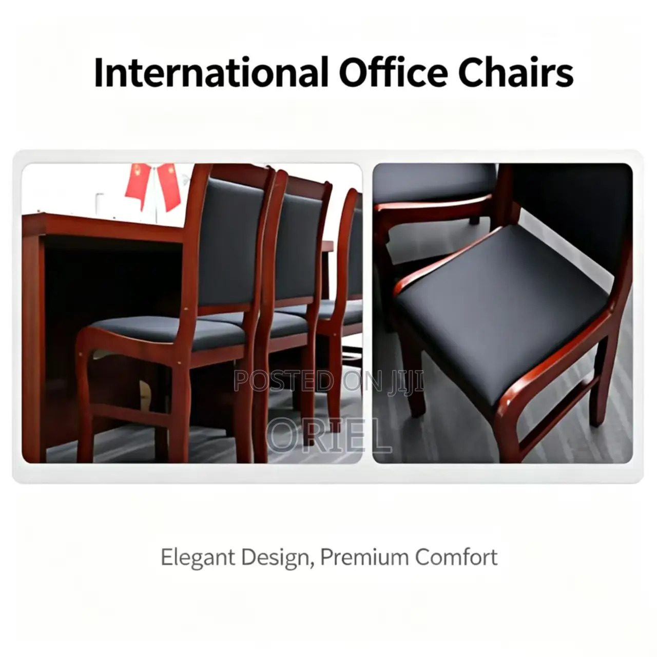 Office Chair : Wooden Frame Office Staff Chair