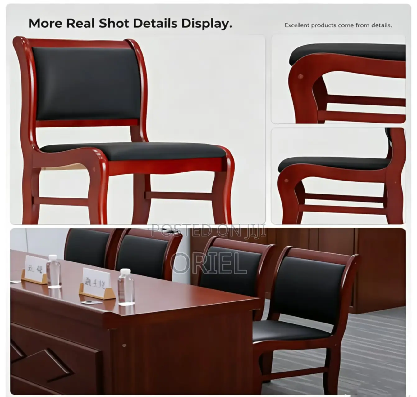 Office Chair : Wooden Frame Office Staff Chair