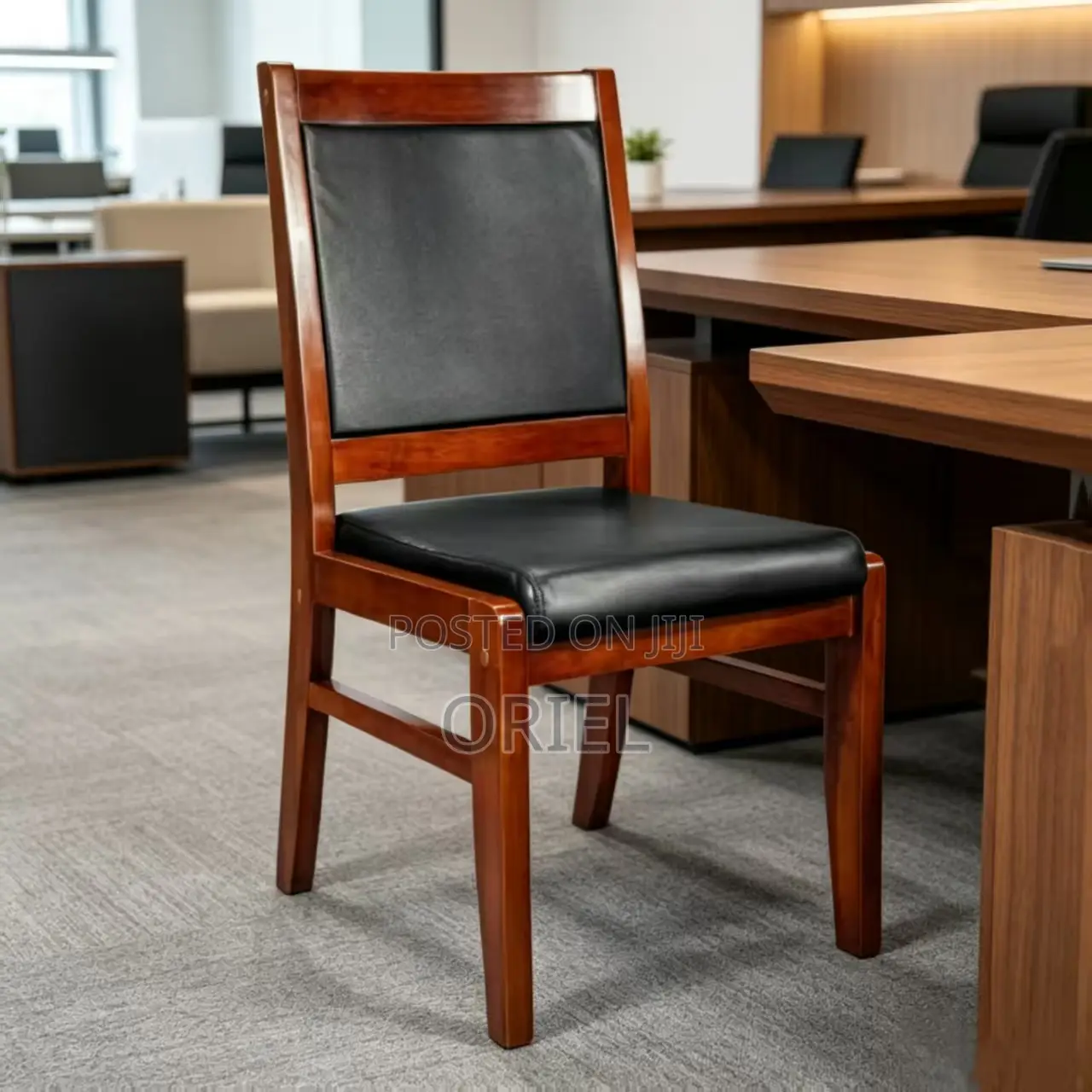 Office Chair : Wooden Frame Office Staff Chair