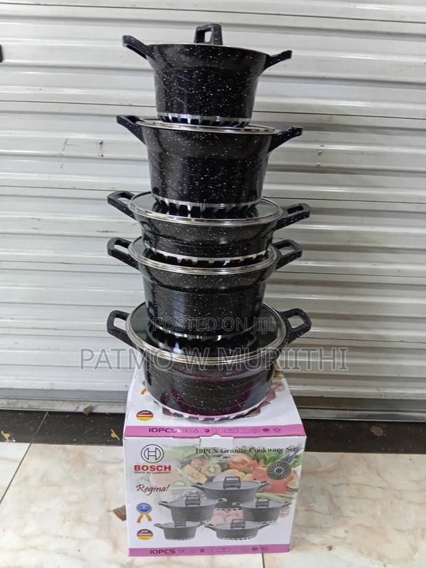 Bosch 10 Pics Granite Non-Stock Cookware Set Sufuria