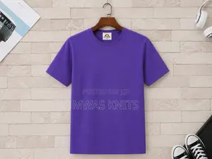 Fashion Purple Round Neck T Shirt