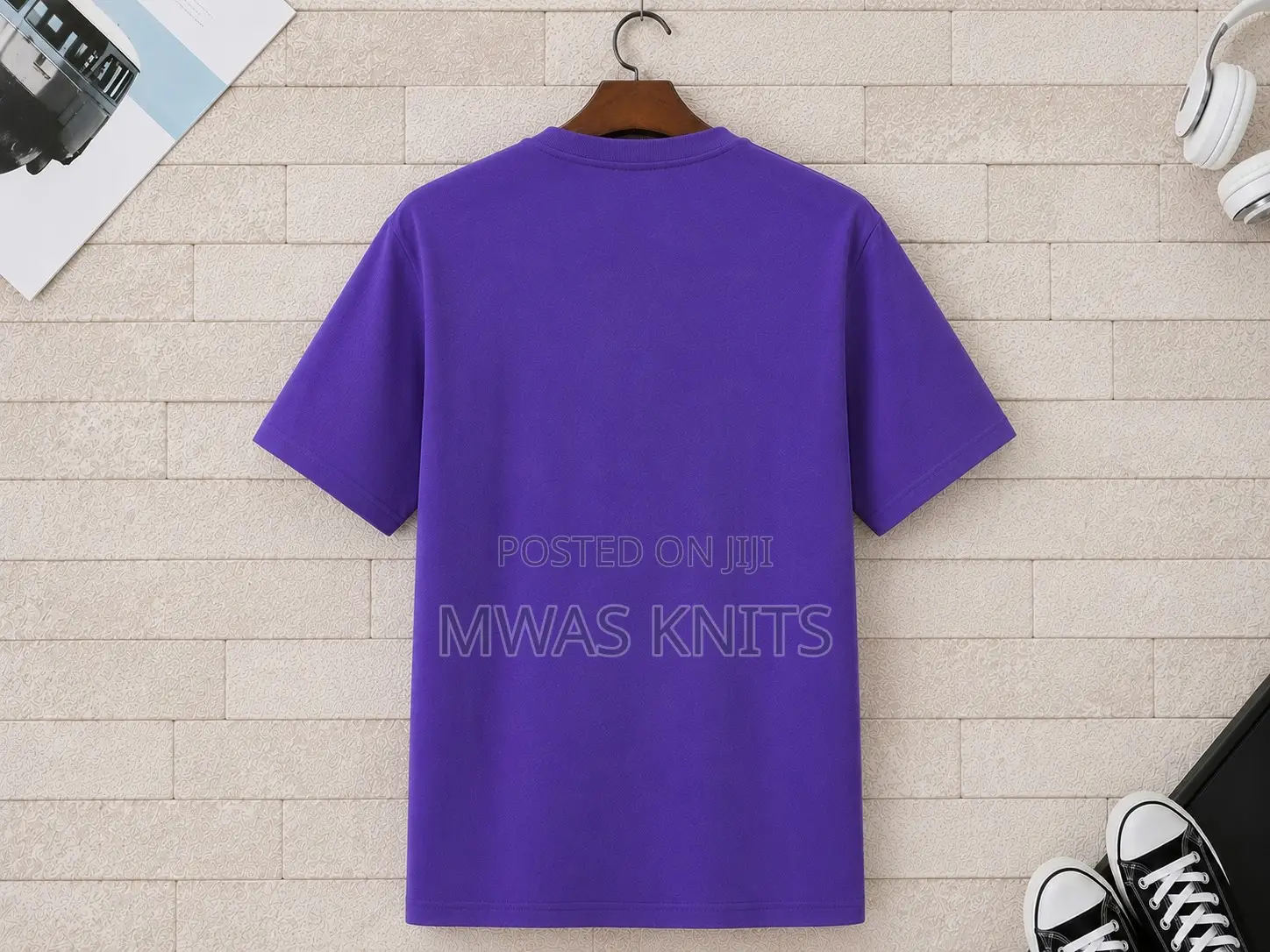 Fashion Purple Round Neck T Shirt