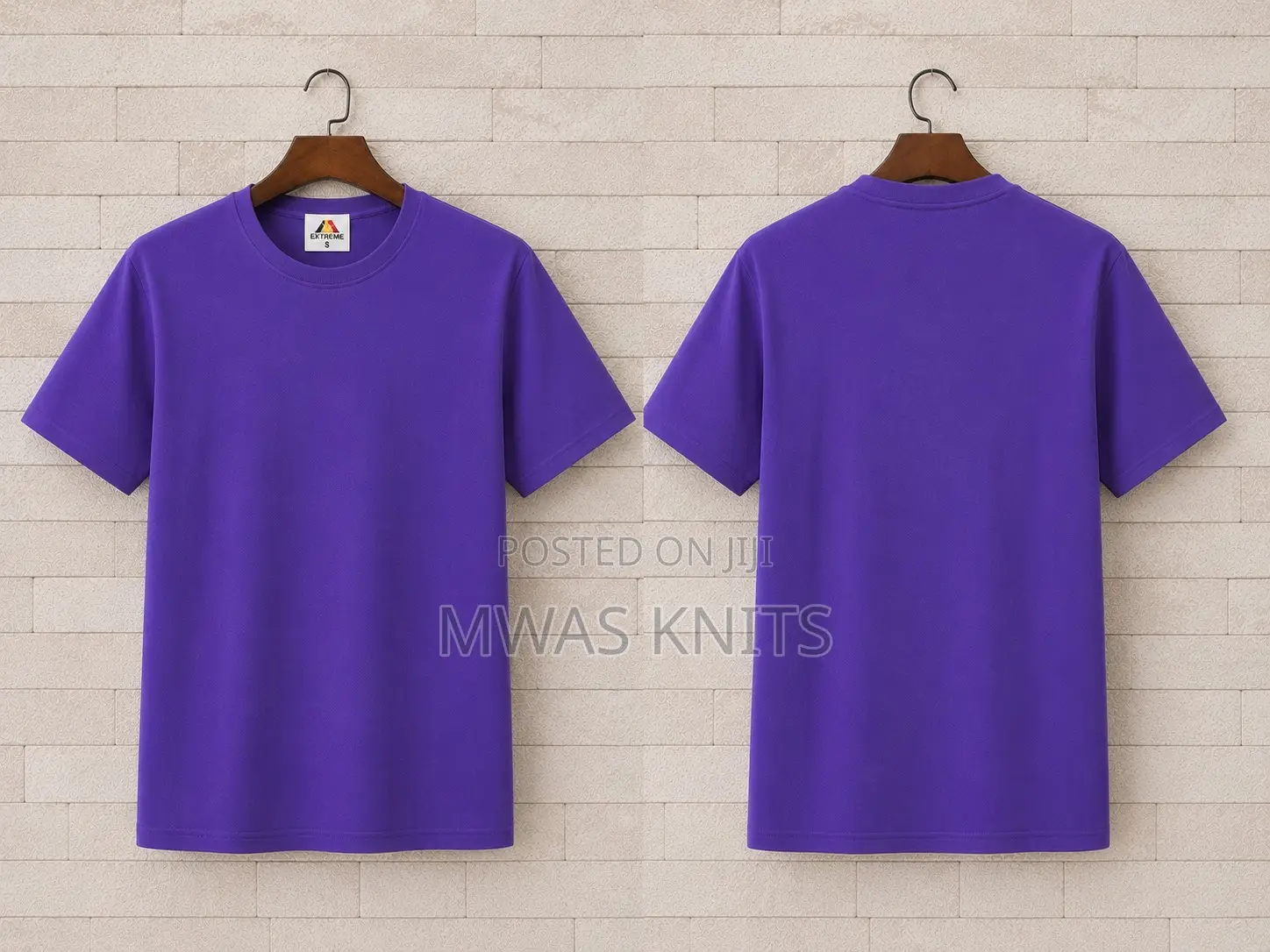 Fashion Purple Round Neck T Shirt