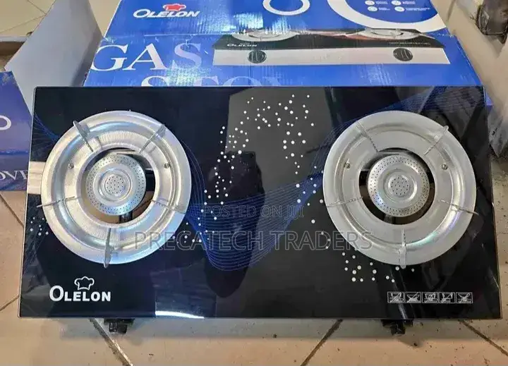Olelon 2 Burner Glass Top Gas Stove – Brand New