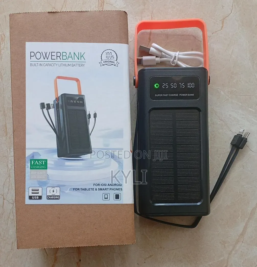80000 Mah Solar Power Bank Rechargable Both by Solar and Electricity.