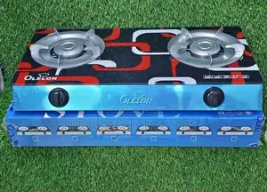 Olelon Double Burner Tempered Glass Gas Cooker
