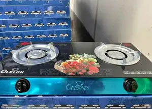 Olelon Double Burner Tempered Glass Gas Cooker