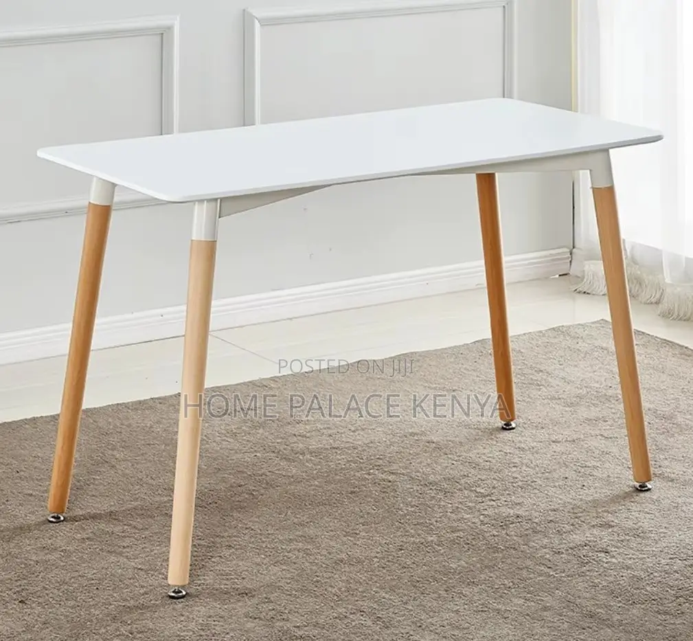 Dining Table: Scandinavian Style Table With Flared Beech Wood Legs