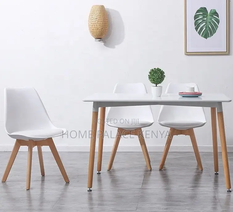 Dining Table: Scandinavian Style Table With Flared Beech Wood Legs