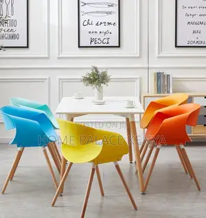 Dining Table: Scandinavian Style Table With Flared Beech Wood Legs