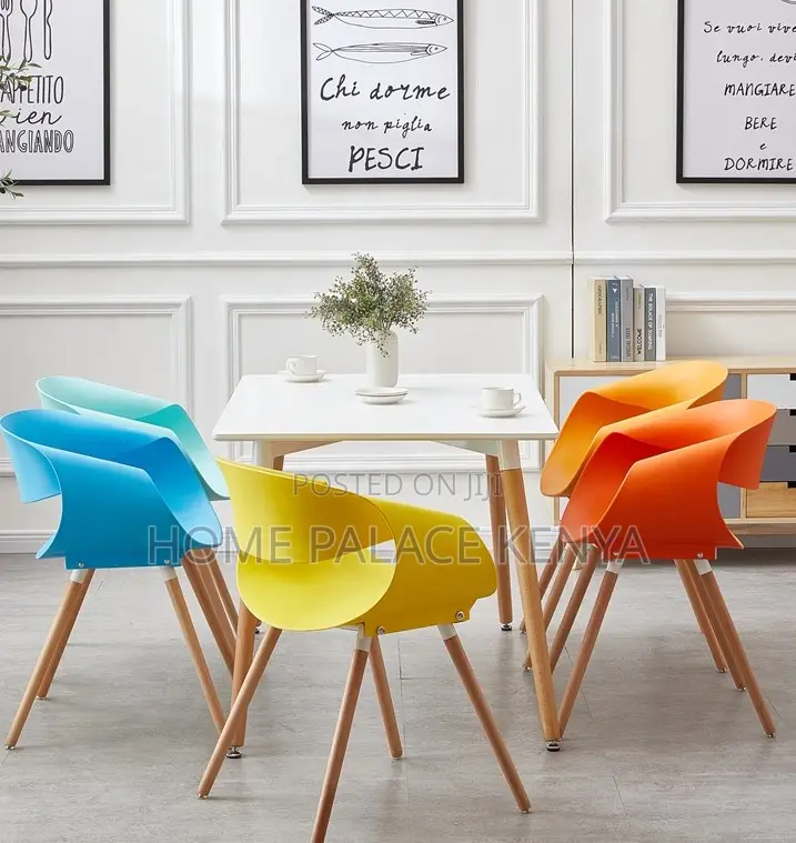 Dining Table: Scandinavian Style Table With Flared Beech Wood Legs