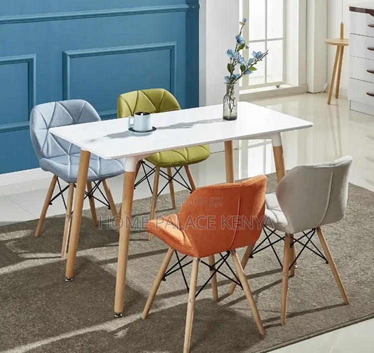 Dining Table: Scandinavian Style Table With Flared Beech Wood Legs