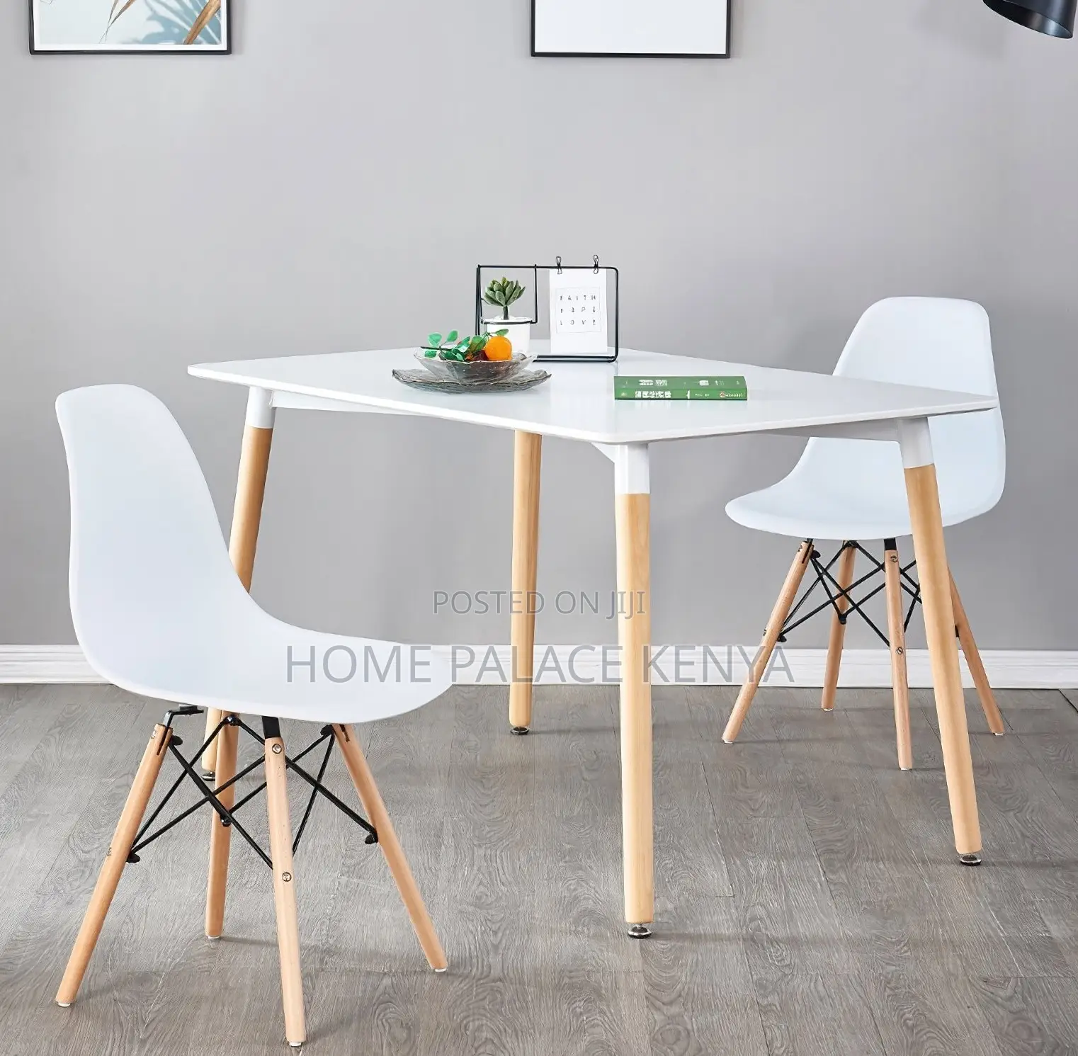 Dining Table: Scandinavian Style Table With Flared Beech Wood Legs