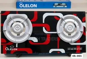 Olelon Glass Top Gas Cooker – 2 Burners