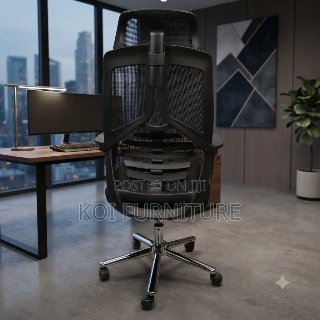 Office Chair; High Back Mesh Office Chair ~ Headrest, Lumbar Support