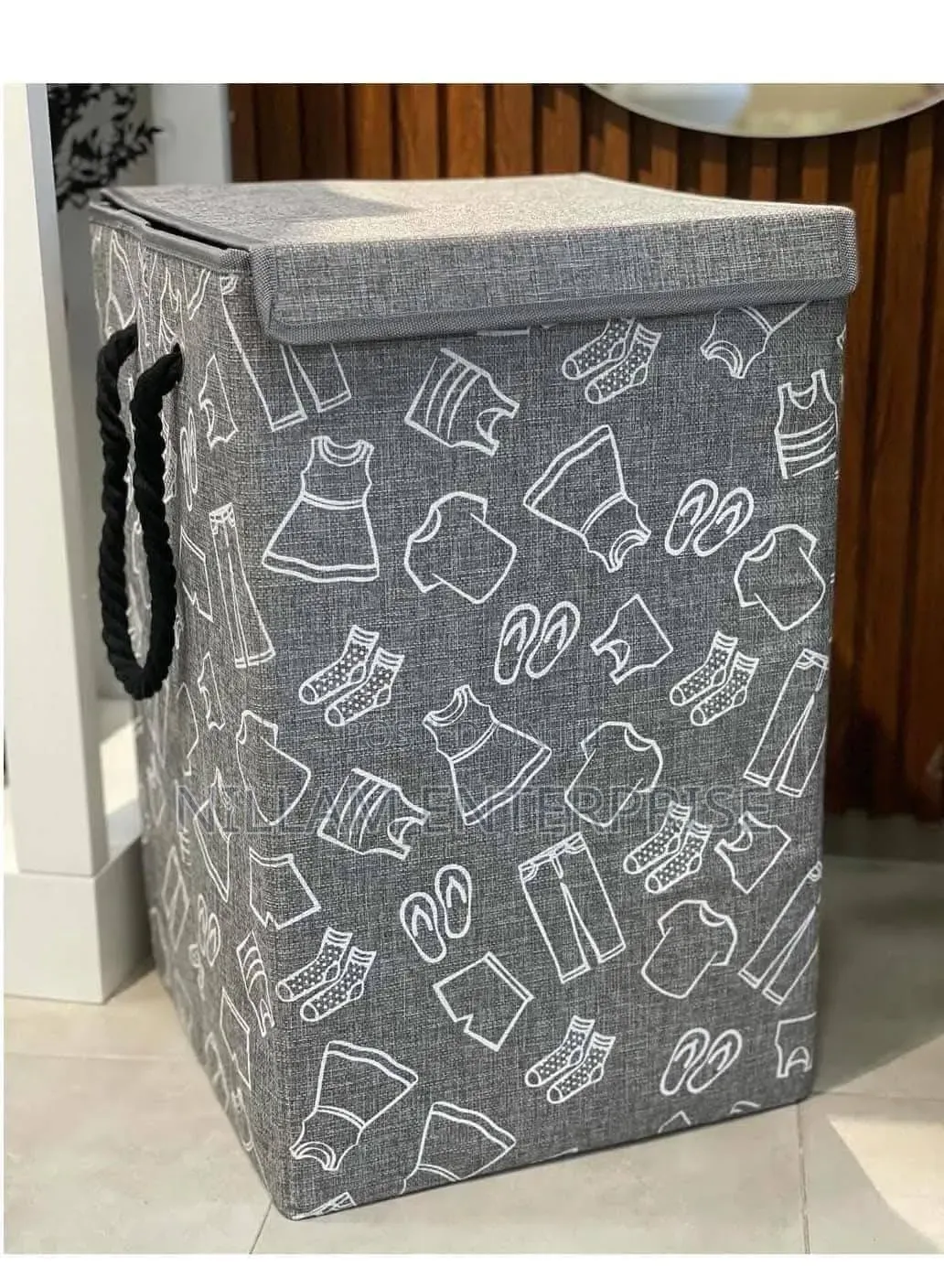 Pattern Laundry Basket Storage