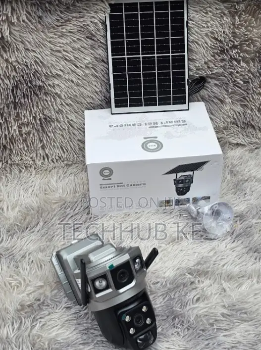 Dual Lens 4g Lte Solar Powered CCTV Camera With Night Vision