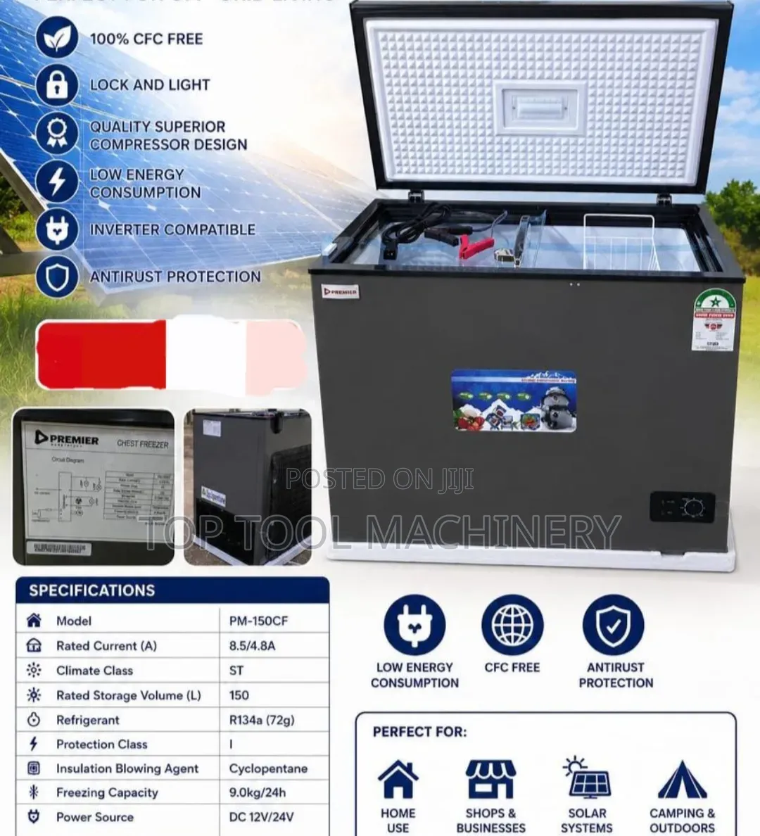 Classic Premier 150l Dc Solar Chest Freezer