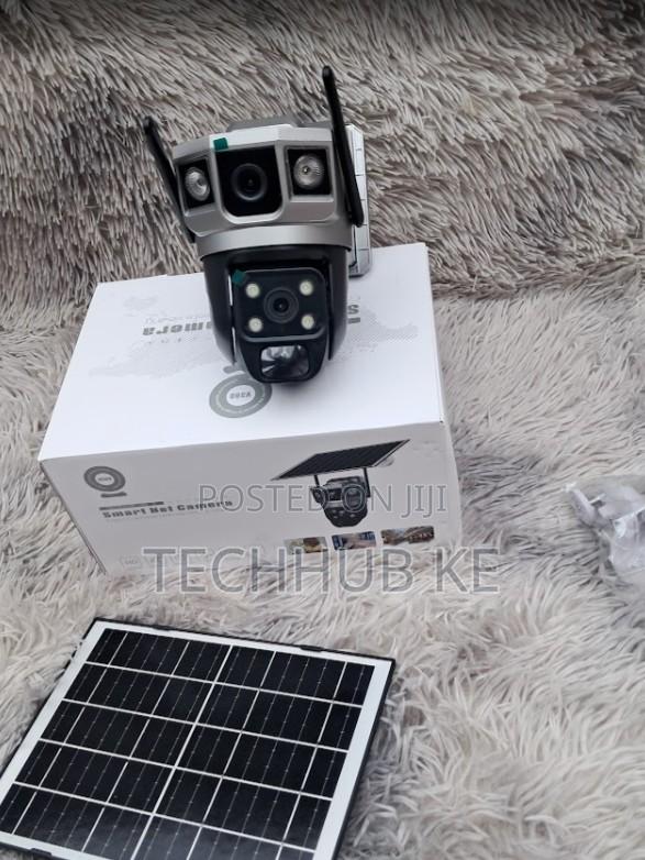 4g Dual Lens Solar Cctv Camera 360° Ptz With Sim Card Support