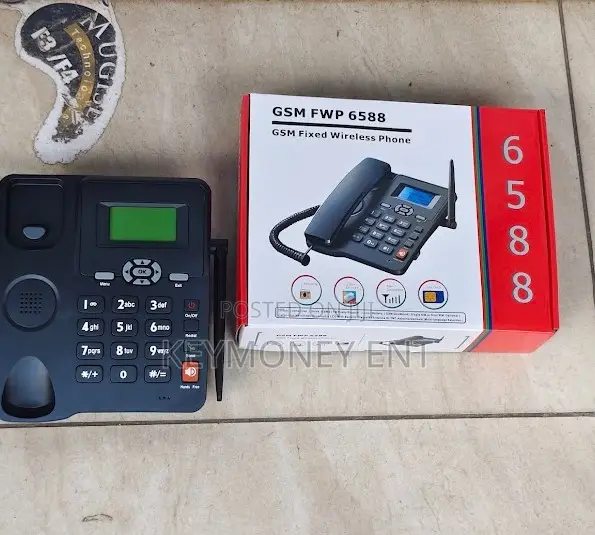 Wireless Landline Phone 6588 With Lcd Display Antenna Fixed Gsm
