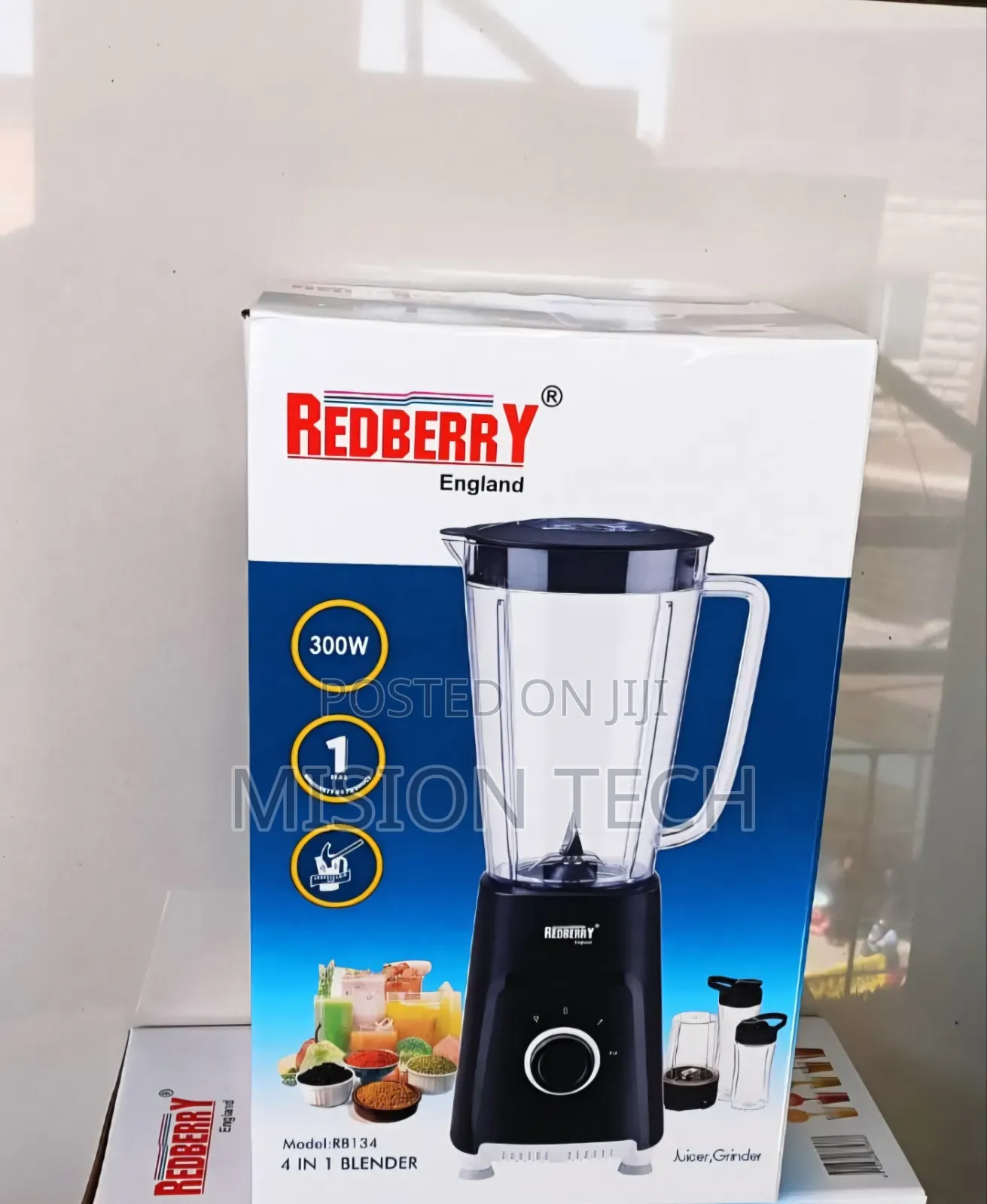Redberry 4 In1 Blender(Juicer,Grinder and Mincer)