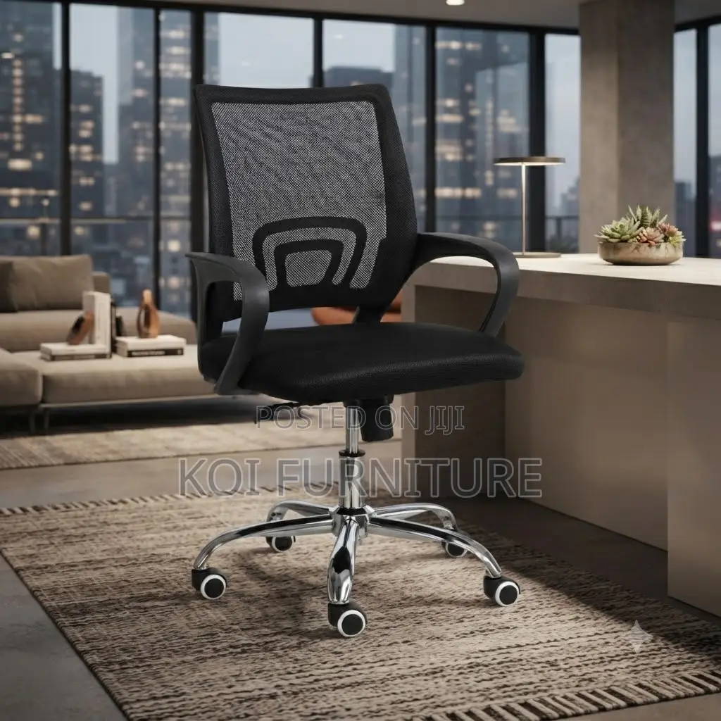 Office Chairs; Mesh Ergonomic Fabric Seat With Lumbar Support