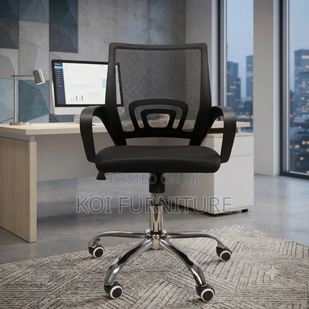Office Chairs; Mesh Ergonomic Fabric Seat With Lumbar Support