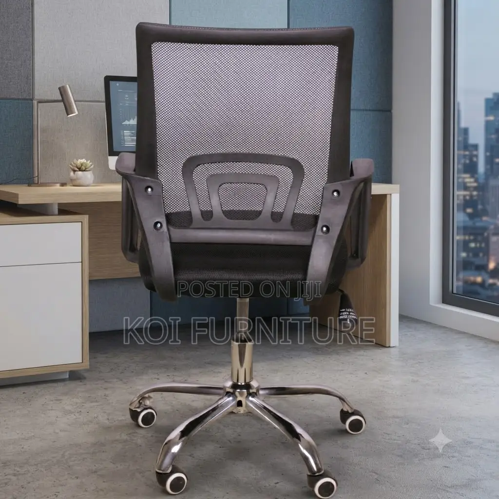 Office Chairs; Mesh Ergonomic Fabric Seat With Lumbar Support