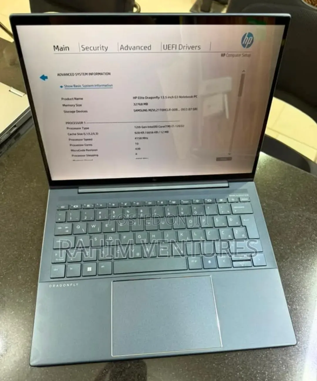 Laptop HP Dragonfly G4 32GB Intel Core i7 SSD 512GB